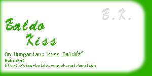 baldo kiss business card